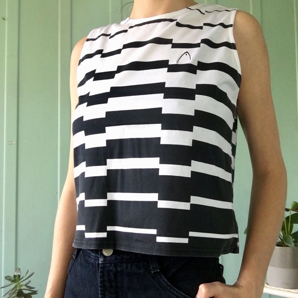 VTG Head Tennis Sportswear Cropped Tank Top Small